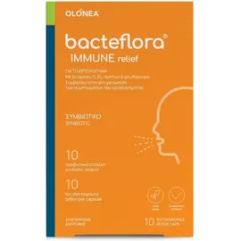 OLONEA Bacteflora Immune Relief Συμπλήρωμα Διατροφής για το Κρυολόγημα 10 Φυτοκάψουλες