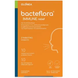OLONEA Bacteflora Immune Relief Συμπλήρωμα Διατροφής για το Κρυολόγημα 30 Φυτοκάψουλες