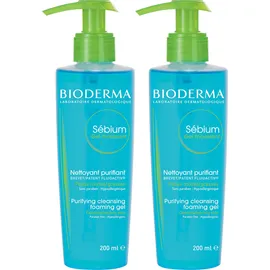 Bioderma Sebium Purifying Cleansing Foaming Gel 2x200ml