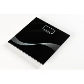 Medico Ηλεκτρονική Ζυγαριά Μπάνιου Γυάλινη  [ADS-4951] Μαύρη Με Λευκές Ρίγες