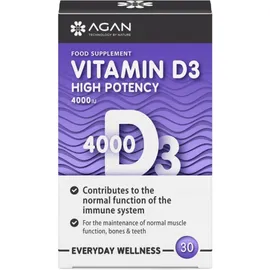 Agan Βιταμίνη D3 Vitamin D3 4000IU Every Day Wellness 30tabs