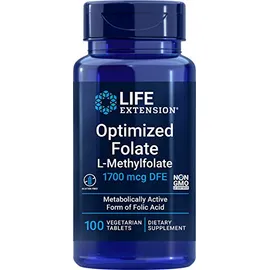 Life Extension Optimized Folate L-Methylfolate 1700 mcg DFE 100 veg tabs