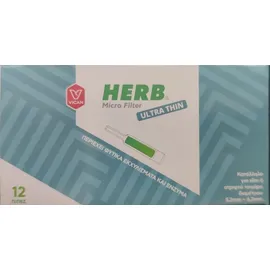 VICAN Herb Micro Filter Ultra Thin Πίπες για Slim ή Στριφτό Τσιγάρο 12τμχ