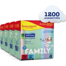 Μωρομάντηλα Septona Dermasoft Family 1200τμχ (12x100)