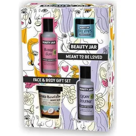 Beauty Jar Meant To Be Loved Gift Set Beauty Jar Bubble Gum Foaming Shower Gel 80ml &  Beauty Jar Cool Eyes Gel 15ml & Beauty Jar Berrisimo Coco Berry Body Scrub 190gr & Beauty Jar Clean Routine Micellar Water 80ml