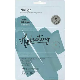 KILIG Hydrating Facial Gel Mask Μάσκες Τζελ Εντατικής Ενυδάτωσης 3x7gr