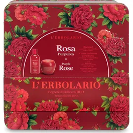 L'Erbolario Rosa Purpurea Segreti Di Bellezza Set Duo Shower Gel 250ml - Body Cream 200ml