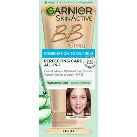 Garnier SkinActive BB Cream Combination to Oily Skin All in 1 Light Ενυδατική Κρέμα Προσώπου για Μικτή - Λιπαρή Επιδερμίδα Ανοιχτή Απόχρωση 50ml