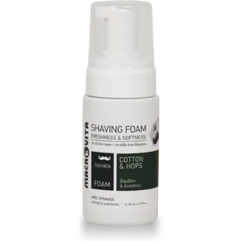 Macrovita shaving foam, Αφρός Ξυρίσματος βαμβάκι & λυκίσκος 125ml