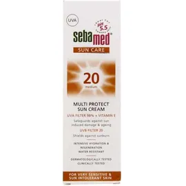Sebamed Sun Care Cream SPF20, Αντηλιακό Γαλάκτωμα για Πρόσωπο και Σώμα με SPF20 και pH 5.5 75ml