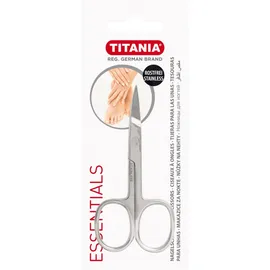 Titania Nail Scissors, ψαλιδάκι για Νύχια & Πετσάκια σε Χρώμα Ασημί 1 τμχ