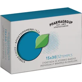 Γάζες Αποστειρωμένες 15cm Χ 30cm 12τμχ