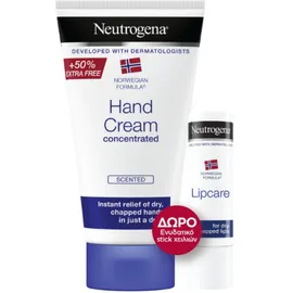 NEUTROGENA Promo Hand Cream Concentrated Scented 75ml & Δώρο Lipcare 4.8g