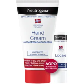 NEUTROGENA Promo Hand Cream Unscented 75ml & Δώρο Lipcare 4.8g
