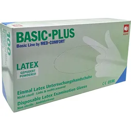 Alfacare Basic Plus Λάτεξ Με Πούδρα Λευκό Large 100τμχ