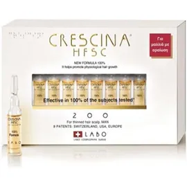 Crescina HFSC 100% 200 Men 20 Vials Θεραπεία Ανάπτυξης Μαλλιών για Άνδρες
