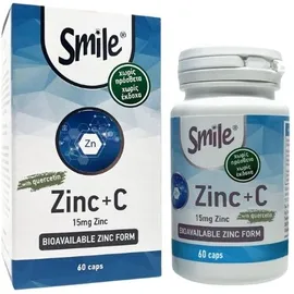 Smile Zinc & C Ψευδάργυρος 15 mg + Βιταμίνη C 500 mg για το Ανοσοποιητικό Σύστημα 60 κάψουλες
