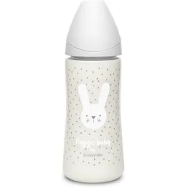 Sauvinex Μπιμπερό με θηλή σιλικόνης για κρέμα 4m+ 360ml Χρώμα Γκρι, 1τμχ