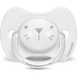Sauvinex Πιπίλα Premium Σιλικόνης 0-6m Χρώμα Γκρι, 1τμχ