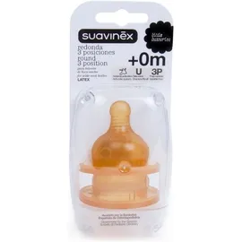 Sauvinex Θηλή Καουτσούκ Ελεγχόμενης Ροής για μπουκάλια με φαρδύ λαιμό 0m+, 2τμχ