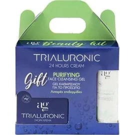 AG PHARM Promo με Trialuronic Κρέμα για Πρόσωπο & Λαιμό 50ml & Δώρο Καθαριστικό Τζελ για Λιπαρές Επιδερμίδες 100ml