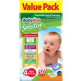 Πάνες Babylino Sensitive No4 [8-13kg] 50 Τεμάχια