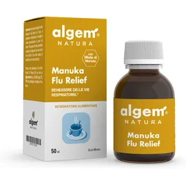 Algem Natura Manuka Flu Relief Σιρόπι για το Κρυολόγημα και την Γρίπη με Γεύση Μέντα 50ml