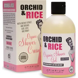 APIARIUM Organic Shower Gel Orchid &amp; Rice Βιολογικό Αφρόλουτρο με Ορχιδέα &amp; Ρύζι 300ml