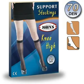 JOHN’S - Κάλτσες Φλεβίτιδας Κάτω Γόνατος 70 Den N2 Γυναικείες Χρώμα Μαύρο (Ζεύγος) Ref:214575 - 2τμχ