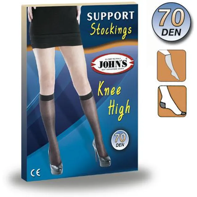 JOHN'S - Κάλτσες Φλεβίτιδας Κάτω Γόνατος 70 Den N3 Γυναικείες Χρώμα Λάμα  (Ζεύγος) Ref:214575 - 2τμχ - Fedra