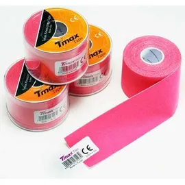 TMAX - Αυτοκόλλητη/Αδιάβροχη Ταινία Κινησιολογίας Ροζ (5cmx5m) - 1τμχ