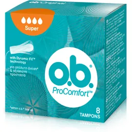 O.B. - Pro Comfort Super Ταμπόν για Μέτρια έως Μεγάλη Ροή. - 8τμχ