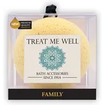 Treat me Well Family Bath & Shower Sponge Στρογγυλό Σφουγγάρι Φυσικού Χρώματος 1 Τεμάχιο