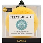 Treat me Well Family Bath & Shower Sponge Στρογγυλό Σφουγγάρι Κίτρινου Χρώματος 1 Τεμάχιο