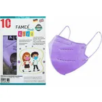 Παιδική Μάσκα Famex FFP2 Υψηλής Προστασίας Lilac 10 Τεμάχια