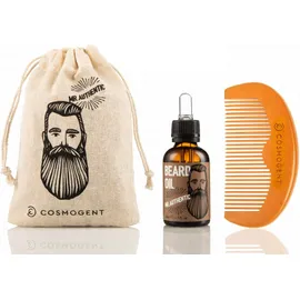 Cosmogent Mr. Authentic – Beard Oil 30ml μαζί με την Cosmogent Beard &amp; Hair Comb