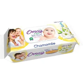 Omay Care Baby Wet Wipes Chamomile Μωρομάντηλα 72 Τεμάχια