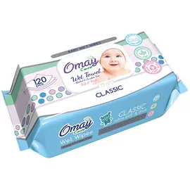 Omay Care Baby Wet Wipes Classic Μωρομάντηλα 120 Τεμάχια