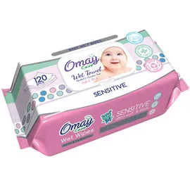 Omay Care Baby Wet Wipes Sensitive Μωρομάντηλα 120 Τεμάχια