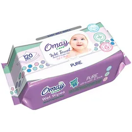 Omay Care Baby Wet Wipes Pure Μωρομάντηλα 120 Τεμάχια