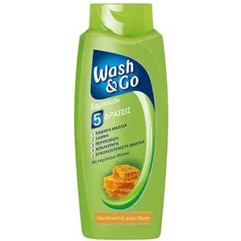 Wash &amp; Go Shampoo Dull - Σαμπουάν 5 Δράσεις σε 1 Με Εκχύλισμα Μελιού 700ml (Θαμπά Μαλλιά)