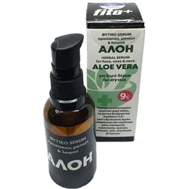 Fito+ Φυτικό Serum Προσώπου, Ματιών &amp; Λαιμού Με Αλόη (Για Ξηρό Δέρμα) 30ml