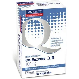 Lamberts Co-Enzyme Q10 100mg Συμπλήρωμα Συνένζυμου Q10 60 κάψουλες