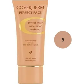 Coverderm Perfect Face SPF20 No 5 Αδιάβροχο Κρεμώδες Make Up 30ml