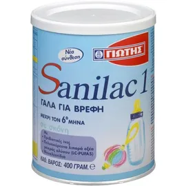 Γιώτης Sanilac 1 Γάλα Για Βρέφη Μέχρι Τον 6ο Μήνα Σε Σκόνη 400gr