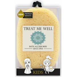 Treat me Well KIDS Bath & Shower Sponge Παιδικό Οβάλ Σφουγγάρι Φυσικού Χρώματος 1 Τεμάχιο
