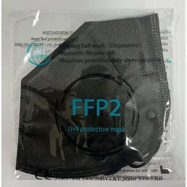Μάσκα Προστασίας Tiexiong FFP2 Civil Protective Mask BFE &gt;95% Μαύρο 100 Τεμάχια