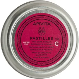 Apivita Pastilles Blackberry &amp; Propolis 45gr Παστίλιες με Βατόμουρο &amp; Πρόπολη