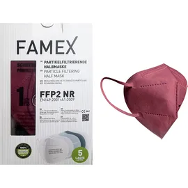 Famex Μάσκα Προστασίας FFP2 NR σε Μπορντό χρώμα 1τμχ