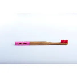 Boobam Brush Style Medium Pink - Οδοντόβουρτσα Ενηλίκων Από Φυσικό Μπαμπού, 1 τεμάχιο